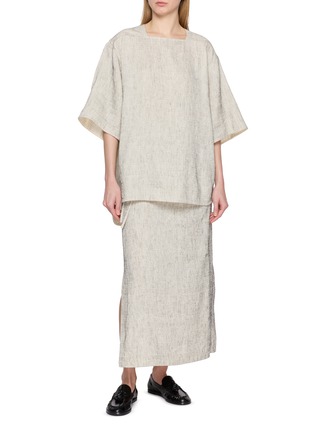 Figure View - Click To Enlarge - THE ROW - Hamza Linen Silk Top