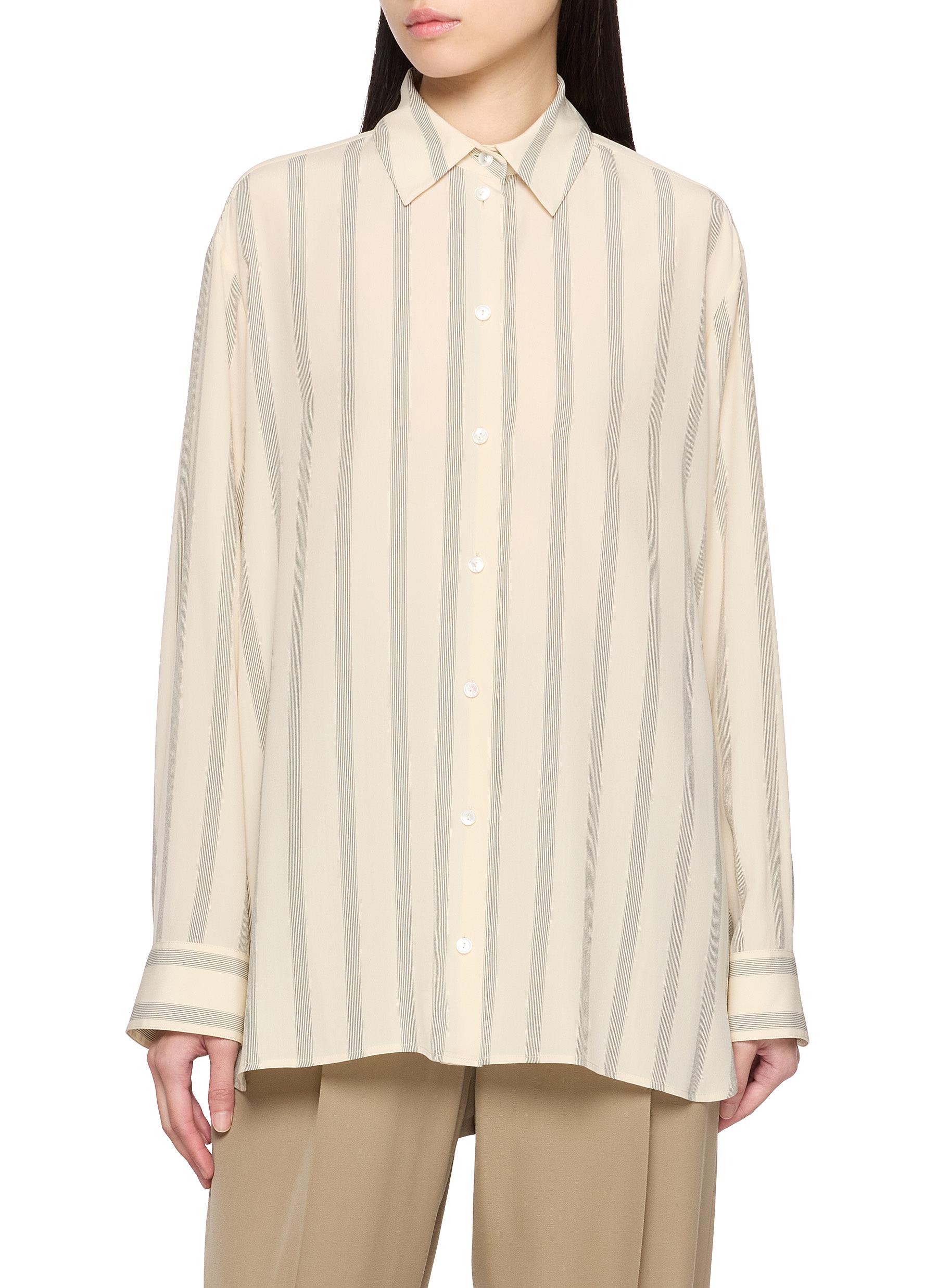 THE ROW | Sisilia Striped Silk Shirt | Women | Lane Crawford