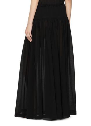 Back View - Click To Enlarge - THE ROW - Berenice Sheer Wide Leg Cotton Pants