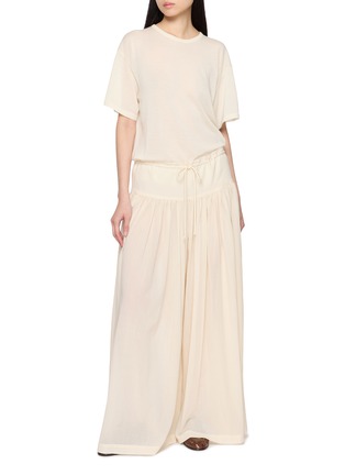 Figure View - Click To Enlarge - THE ROW - Berenice Fluid Wide Leg Cotton Pants
