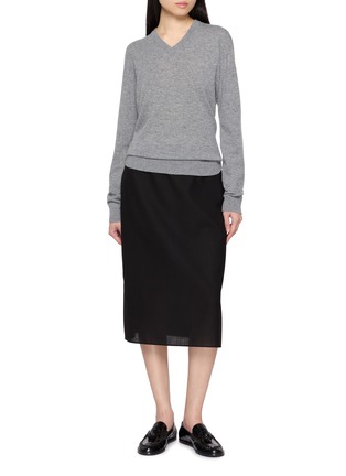Figure View - Click To Enlarge - THE ROW - Colm Wool Midi Skirt