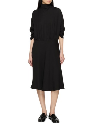 Figure View - Click To Enlarge - THE ROW - Emmeline Turtleneck Silk Dress