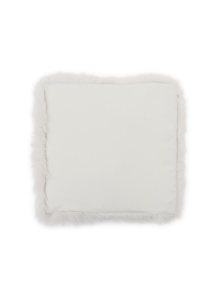 Detail View - Click To Enlarge - LAGOM - Fox Fur Cushion — Violet