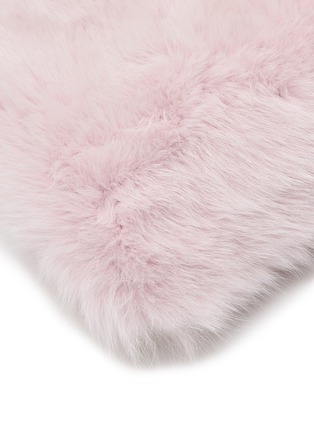 Detail View - Click To Enlarge - LAGOM - Fox Fur Cushion — Lilac
