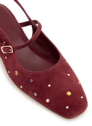 Detail View - Click To Enlarge - PEDDER RED - Balin 35 Suede Slingback Pumps