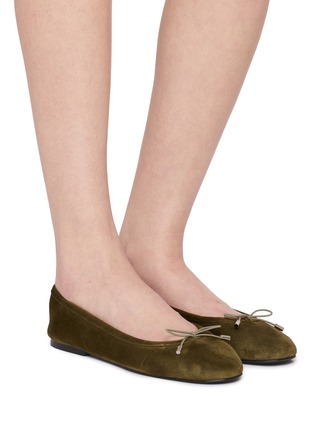 Figure View - Click To Enlarge - PEDDER RED - Rahat Suede Ballerina Flats