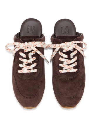 Detail View - Click To Enlarge - PEDDER RED - Kate Leather Sneaker Slides