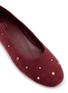Detail View - Click To Enlarge - PEDDER RED - Rabbie Studded Suede Ballerina Flats