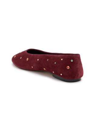  - PEDDER RED - Rabbie Studded Suede Ballerina Flats