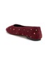 - PEDDER RED - Rabbie Studded Suede Ballerina Flats