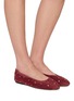 Figure View - Click To Enlarge - PEDDER RED - Rabbie Studded Suede Ballerina Flats