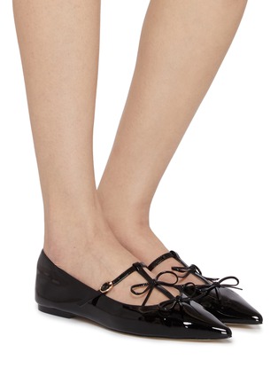 Figure View - Click To Enlarge - PEDDER RED - Jasper Patent Leather Ballerina Flats