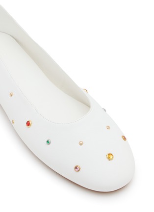 Detail View - Click To Enlarge - PEDDER RED - Rabbie Studded Suede Ballerina Flats