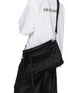 Front View - Click To Enlarge - BALENCIAGA - Medium Le City Moto Nylon Shoulder Bag
