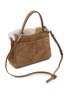 Detail View - Click To Enlarge - BALENCIAGA - Small Rodeo Suede Leather Fleece Shoulder Bag