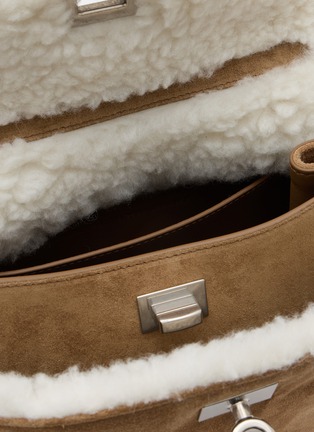 Detail View - Click To Enlarge - BALENCIAGA - Small Rodeo Suede Leather Fleece Shoulder Bag