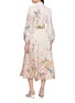 Back View - Click To Enlarge - ZIMMERMANN - Rebellion Linen Midi Dress