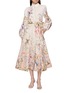 Figure View - Click To Enlarge - ZIMMERMANN - Rebellion Linen Midi Dress