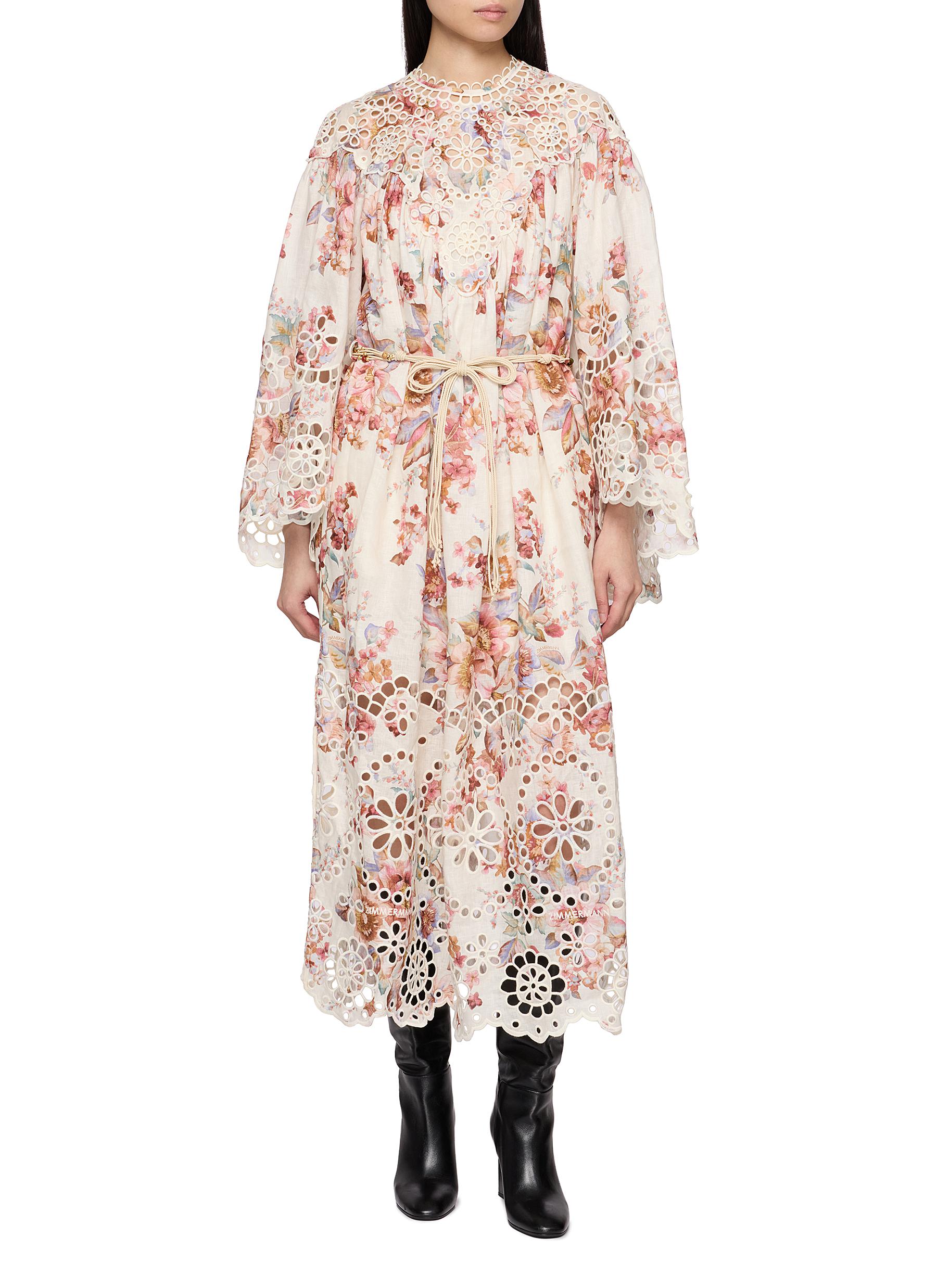 zimmermann embroidered linen dress Zimmermann Lucky floral linen lace maxi dress