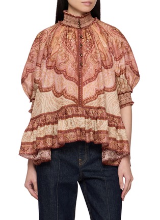 Main View - Click To Enlarge - ZIMMERMANN - Wanderlust Frill Silk Blouse