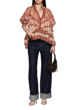 Figure View - Click To Enlarge - ZIMMERMANN - Wanderlust Frill Silk Blouse