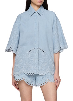 Main View - Click To Enlarge - ZIMMERMANN - Daylight Denim Cotton Shirt