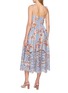 Back View - Click To Enlarge - ZIMMERMANN - Awaken Picnic Linen Midi Dress