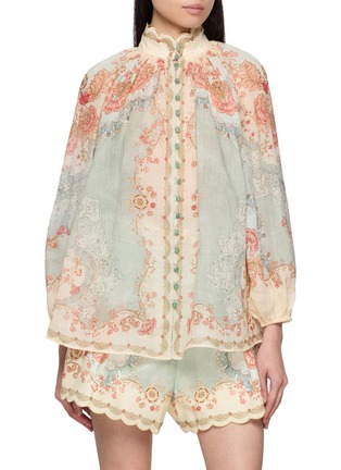 Main View - Click To Enlarge - ZIMMERMANN - Daylight Ramie Blouse