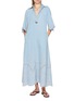 Figure View - Click To Enlarge - ZIMMERMANN - Daylight Light Wash Denim Midi Dress
