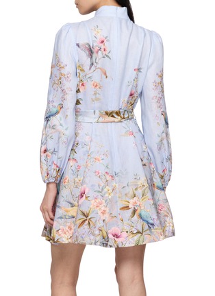 Back View - Click To Enlarge - ZIMMERMANN - Rebellion Linen Mini Dress