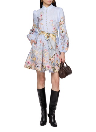 Figure View - Click To Enlarge - ZIMMERMANN - Rebellion Linen Mini Dress