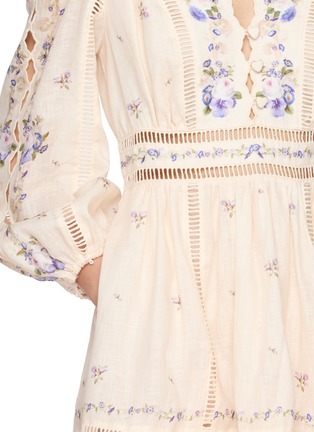  - ZIMMERMANN - Patience Plunge Linen Mini Dress