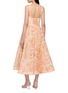 Back View - Click To Enlarge - ZIMMERMANN - Rebellion Draped Silk Linen Midi Dress