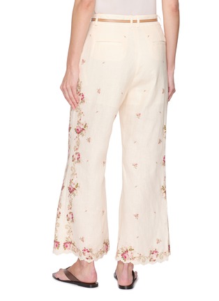Back View - Click To Enlarge - ZIMMERMANN - Patience Flared Linen Pants