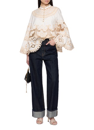 Figure View - Click To Enlarge - ZIMMERMANN - Wanderlust Linen Tunic Top