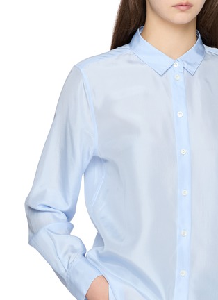  - FRAME - The Striped Classic Point Collar Silk Shirt