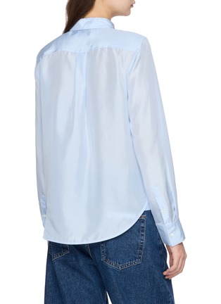 Back View - Click To Enlarge - FRAME - The Striped Classic Point Collar Silk Shirt