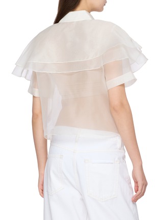 Back View - Click To Enlarge - FRAME - The Silk Organza Cape Top