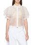 Main View - Click To Enlarge - FRAME - The Silk Organza Cape Top