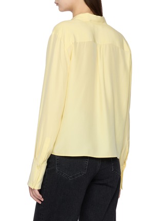 Back View - Click To Enlarge - FRAME - The Silk Modern Tie Blouse