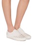 Figure View - Click To Enlarge - PEDDER RED - Nabil Studded Suede Women's Sneakers