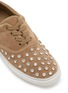 Detail View - Click To Enlarge - PEDDER RED - Nabil Studded Suede Women's Sneakers