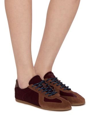 Figure View - Click To Enlarge - PEDDER RED - Petra Pony Suede Women's Sneakers