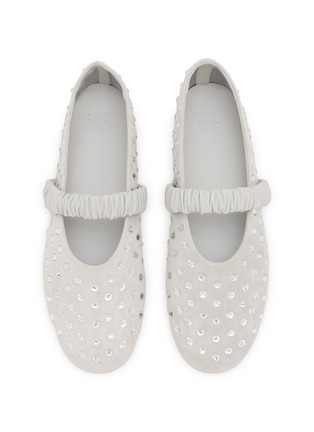 Detail View - Click To Enlarge - PEDDER RED - Bacca Suede Mary Jane Flats