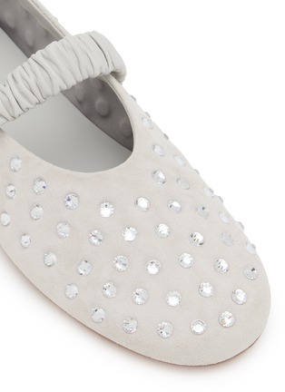 Detail View - Click To Enlarge - PEDDER RED - Bacca Suede Mary Jane Flats