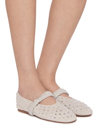 Figure View - Click To Enlarge - PEDDER RED - Bacca Suede Mary Jane Flats