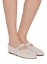 Figure View - Click To Enlarge - PEDDER RED - Bacca Suede Mary Jane Flats
