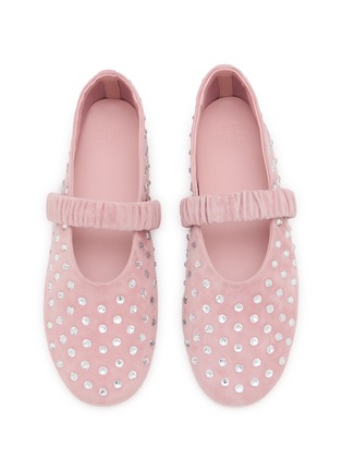 Detail View - Click To Enlarge - PEDDER RED - Bacca Suede Mary Jane Flats