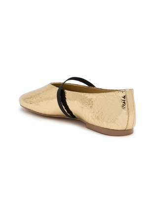  - PEDDER RED - Charlie Cracked Metallic Leather Mary Jane Flats