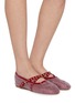 Figure View - Click To Enlarge - PEDDER RED - Bailey Mesh Mary Jane Flats